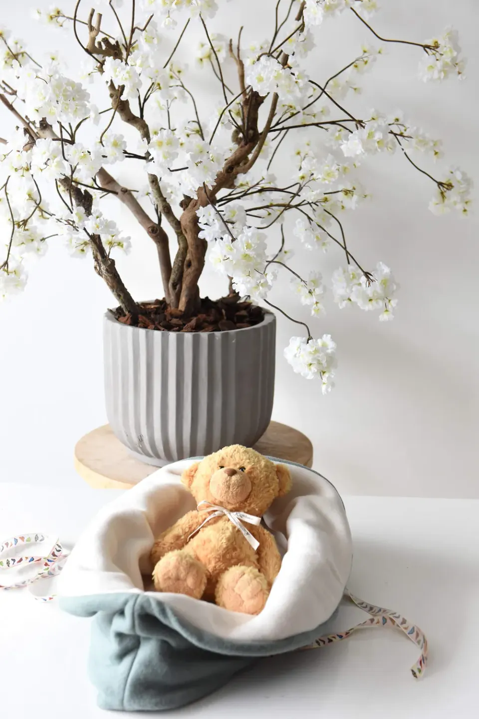 Rouwdoeken Babykokon stoff mit Watte rouwdoek