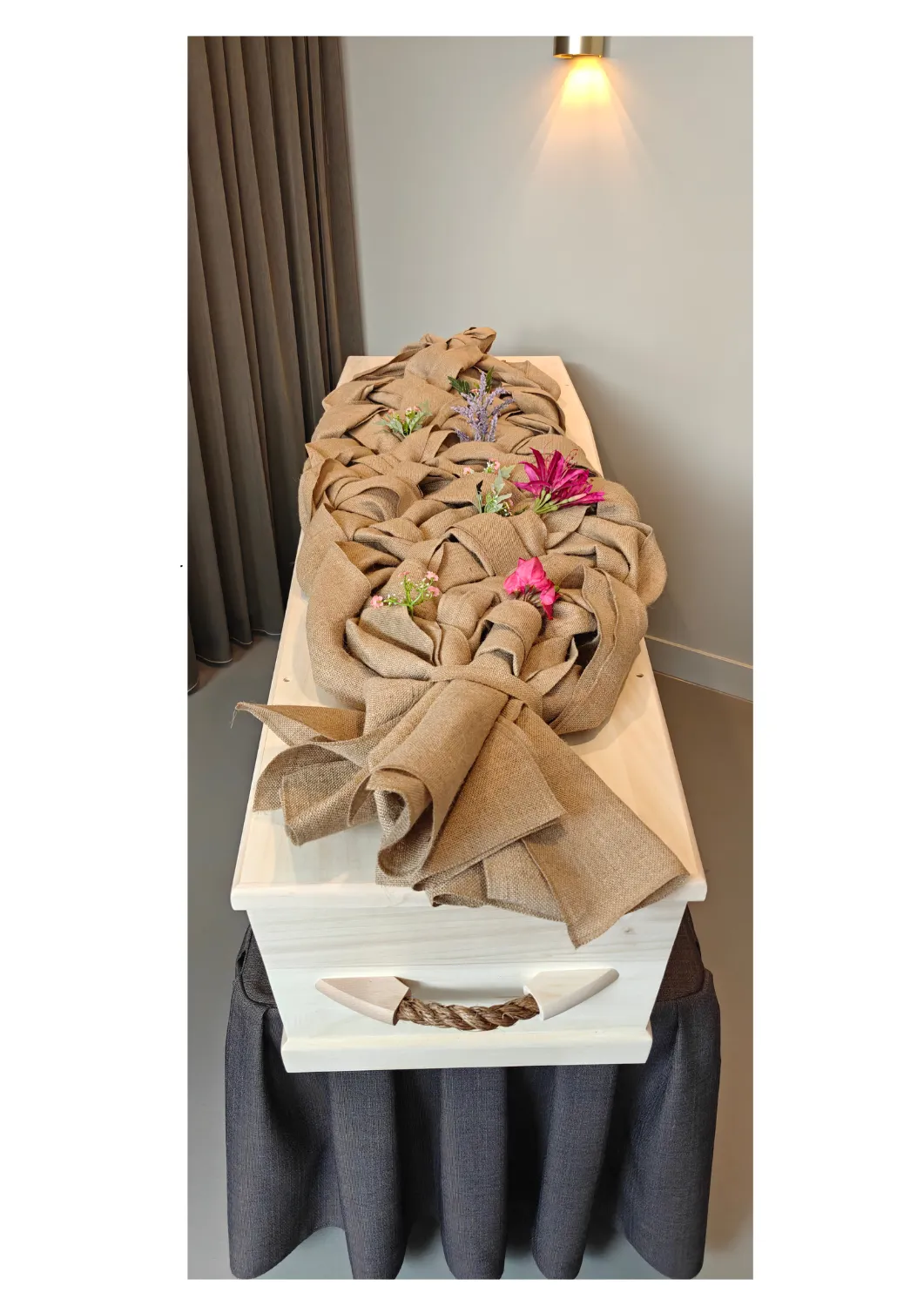 Rouwdoeken Vlechtboeket Jute rouwboeket 7 strengen