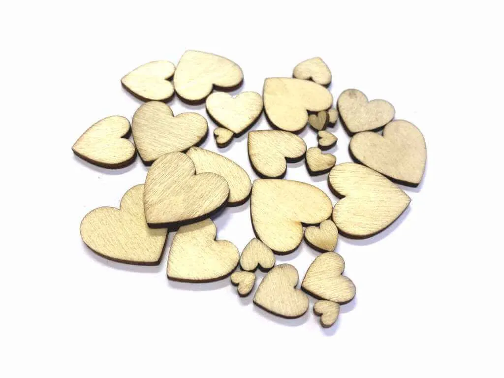 Rouwdoeken Wooden Hearts houten hartjes decoratie
