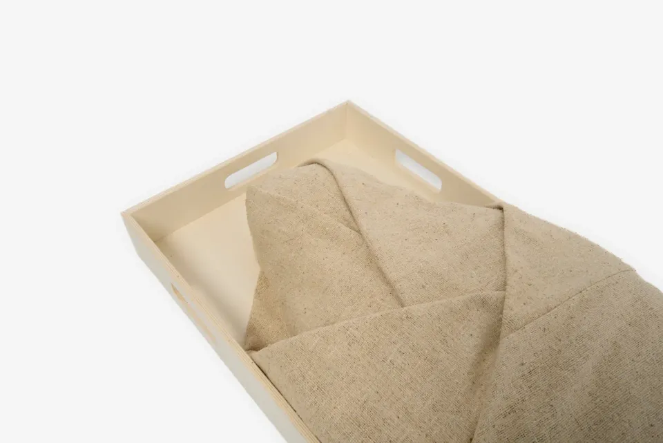 Wikkelgoed Bourette lijkwade grofgeweven zijde