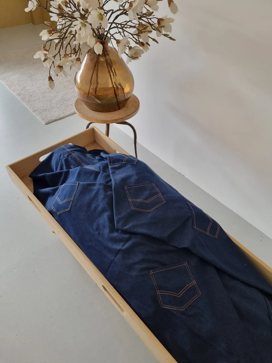 Rouwdoeken Jeanswade lijkwade denim draagbaar