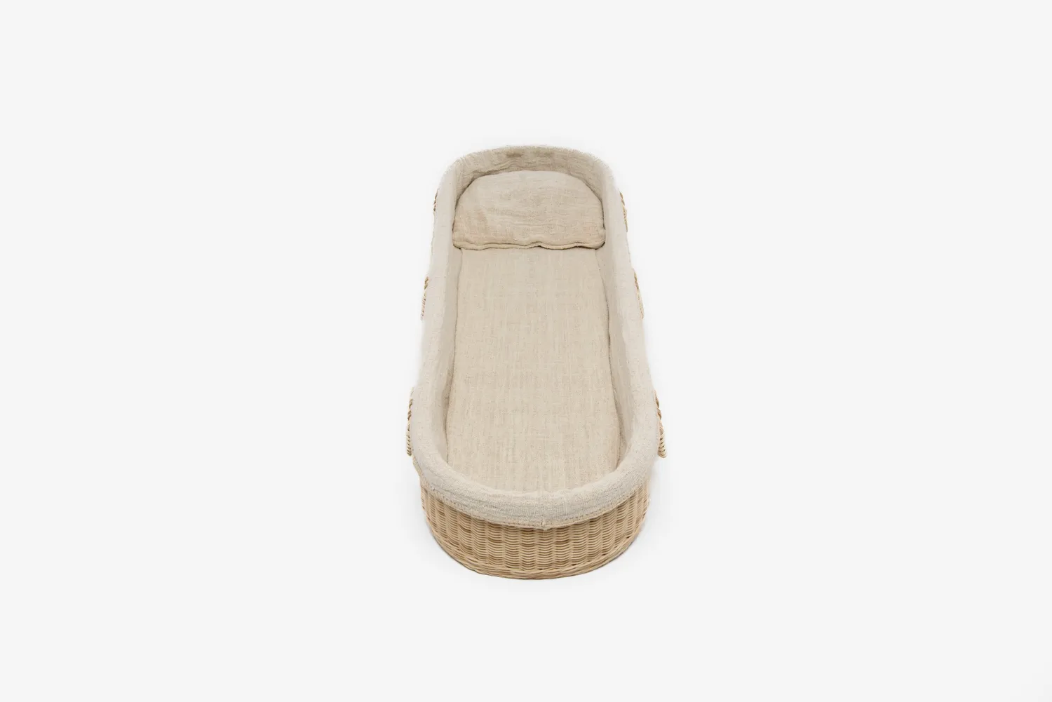 Wikkelgoed Rotan baar draagbaar met bekleding